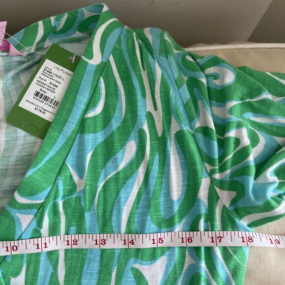 Lilly Pulitzer Meridan Wrap Dress Resort White Finders Keepers L - Picture 5 of 8